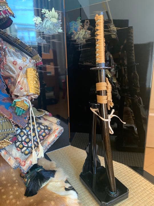 美術工芸品 明治中期 刺繍紋章店作の室内飾り用の鯉のぼり部材一式貴重品