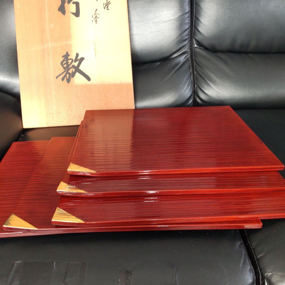 おかむ未使用‼️輪島塗 膳 5枚セット 木箱入り✨