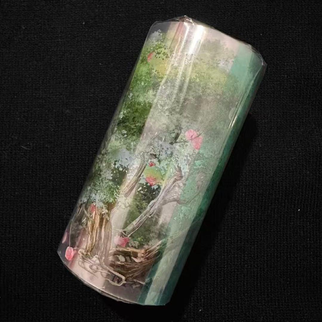 9040 海外 マステ 5m巻 PETマスキングテ プ もも 果実木 装飾系 粘着