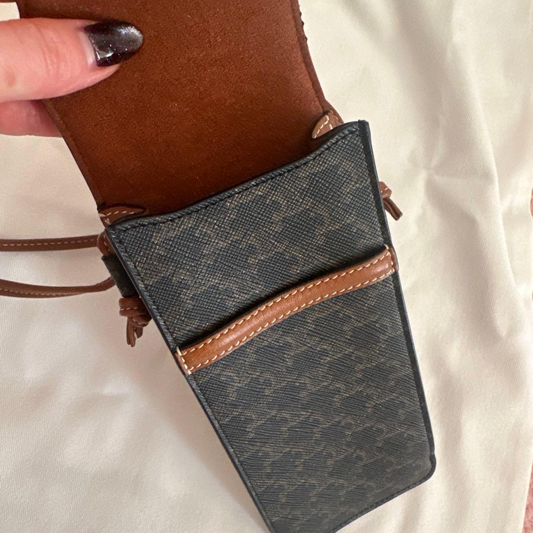 CELINE ダークブラウンショルダーバッグ