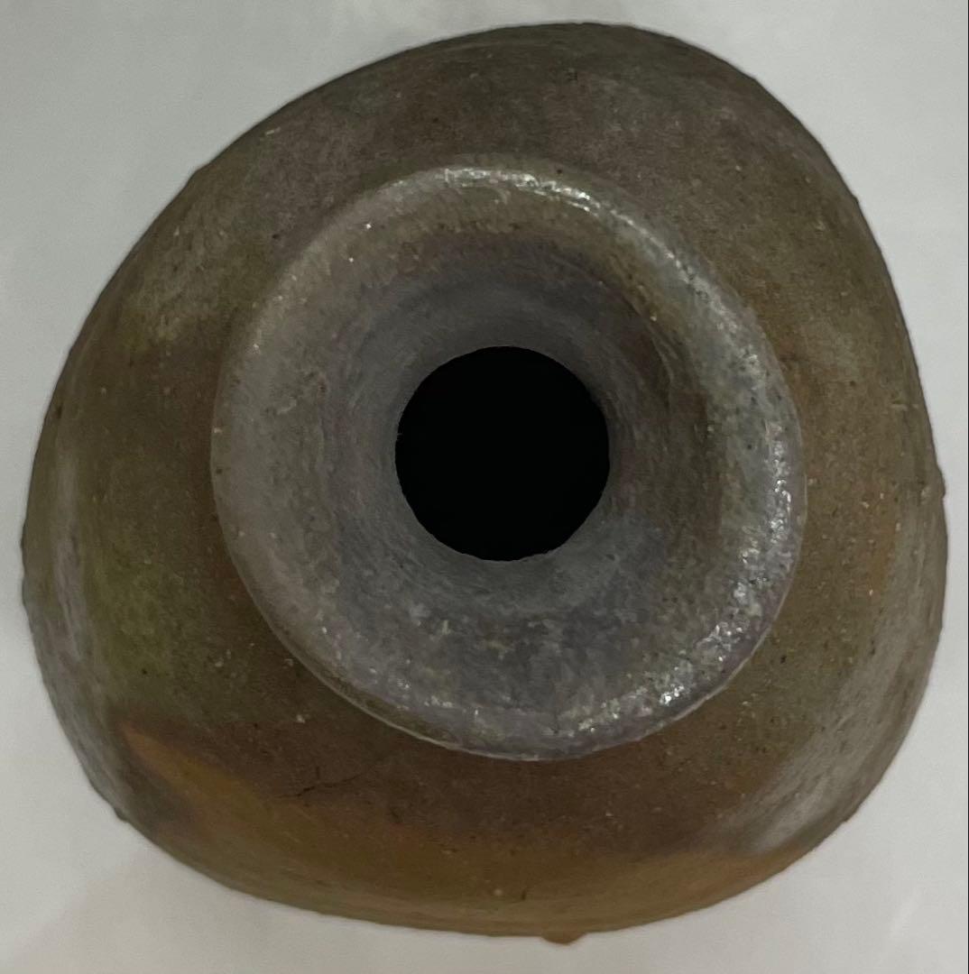 金重愫 備前徳利 山窯 備前焼 共箱(四方桟盛蓋) 栞 w772