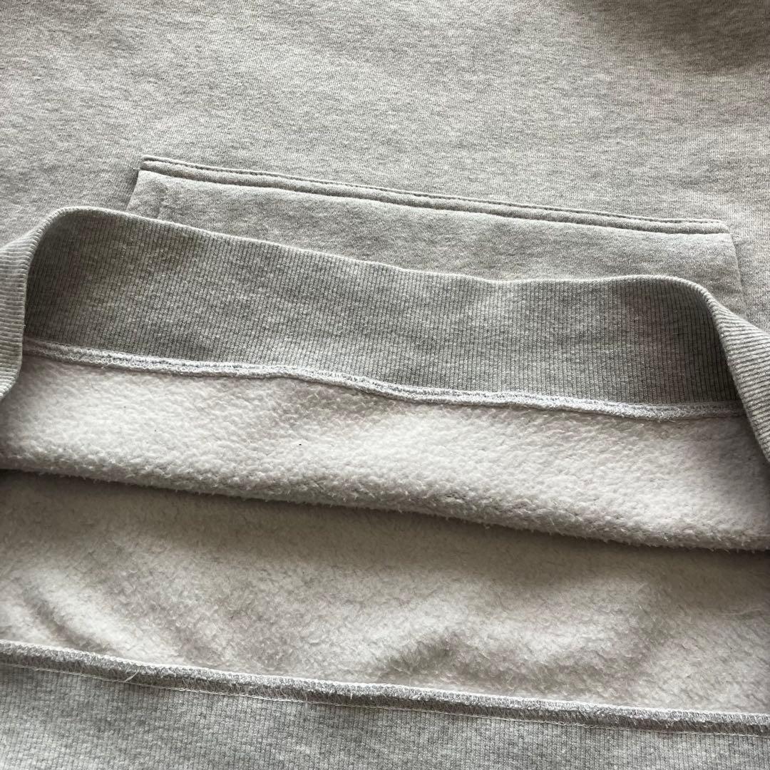 古着 ステューシー 両面ロゴ 8ボール パーカー グレー XL 裏地フリース