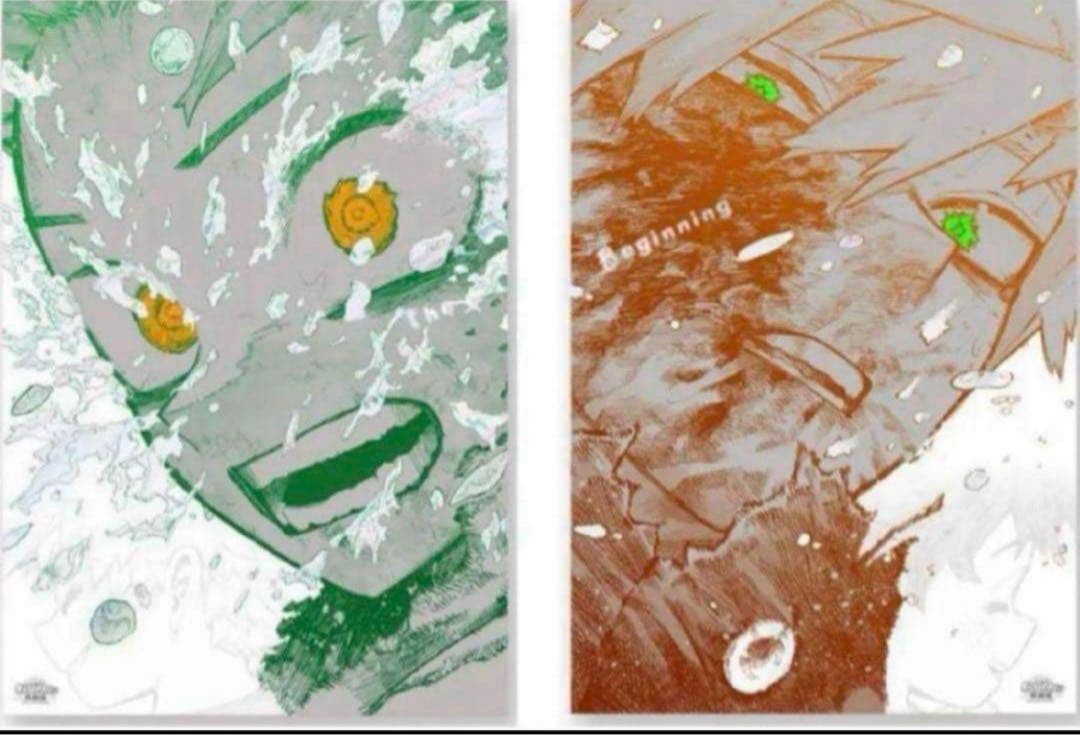 僕のヒーローアカデミア 原画展 緑谷出久 爆豪勝己 ポスター 2枚セット ヒロアカ 原画展 ポスター 2枚セット 緑谷出久 爆豪勝己 おまけ付き