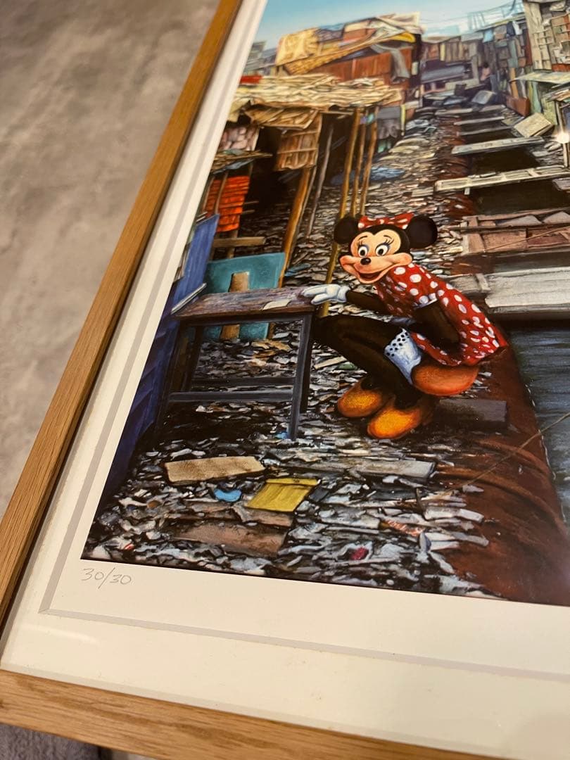 ジェフジレット「Shadow City Minnie」 額装済み バンクシー