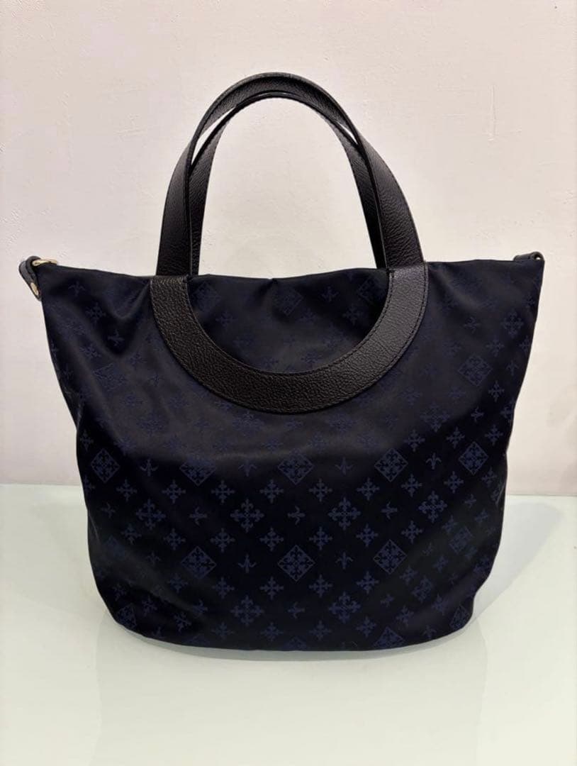 くぅ russet ナイロンジャガード2wayミニトートバッグ ショルダー