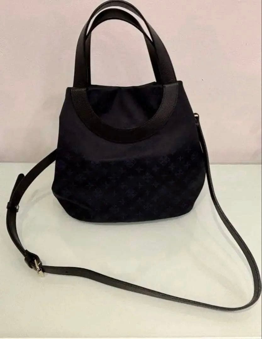 くぅ russet ナイロンジャガード2wayミニトートバッグ ショルダー