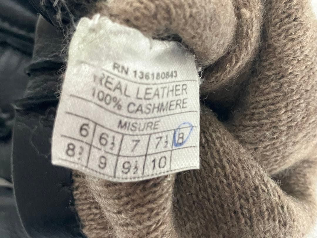 フェラガモ レザー手袋 カシミア 表記サイズ8