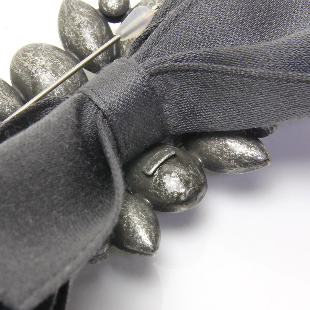 フォクシー ラインストーン リボン ブローチ FOXEY