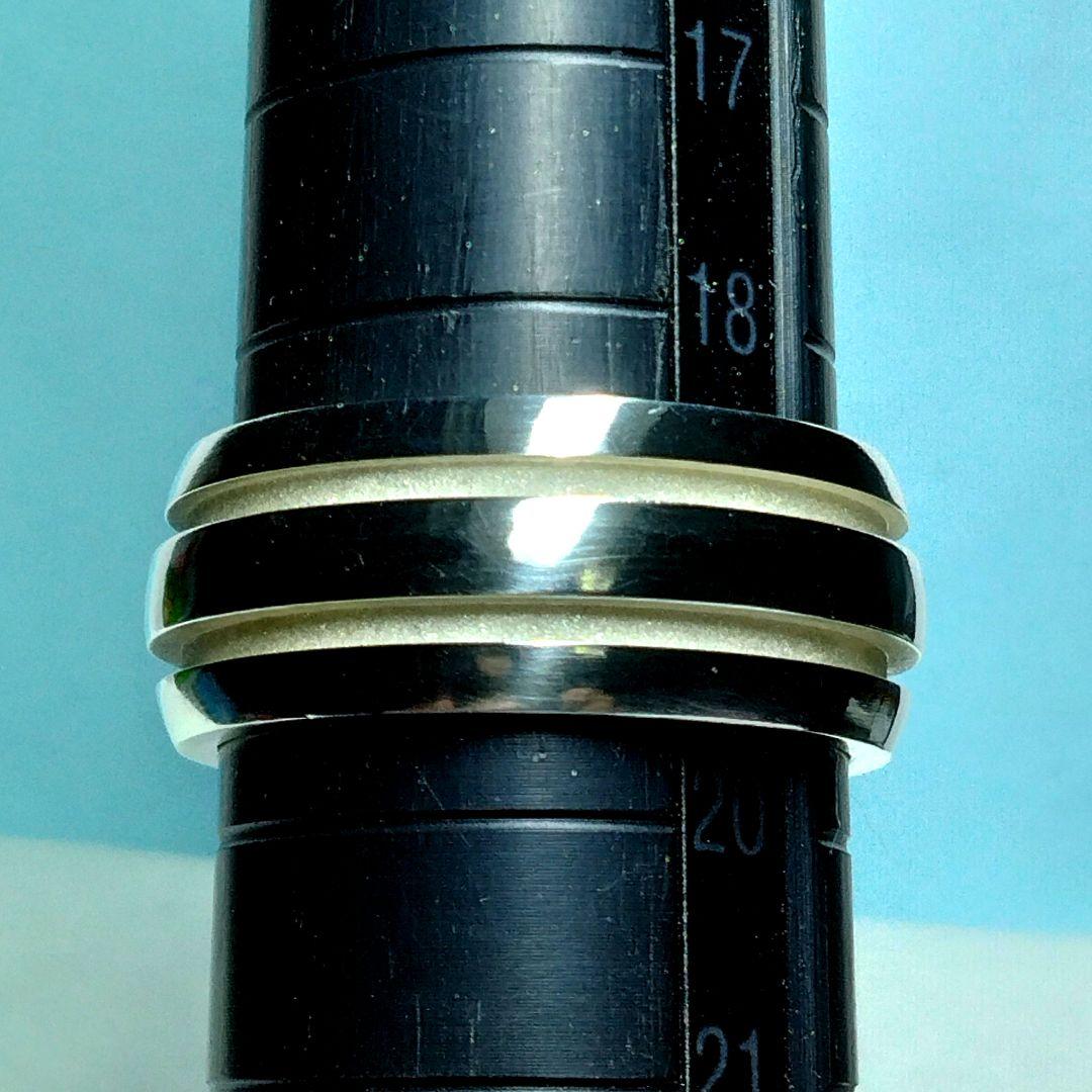 ティファニーグルーブドダブルリング　19.5号　新品仕上げ　無傷未使用に近い