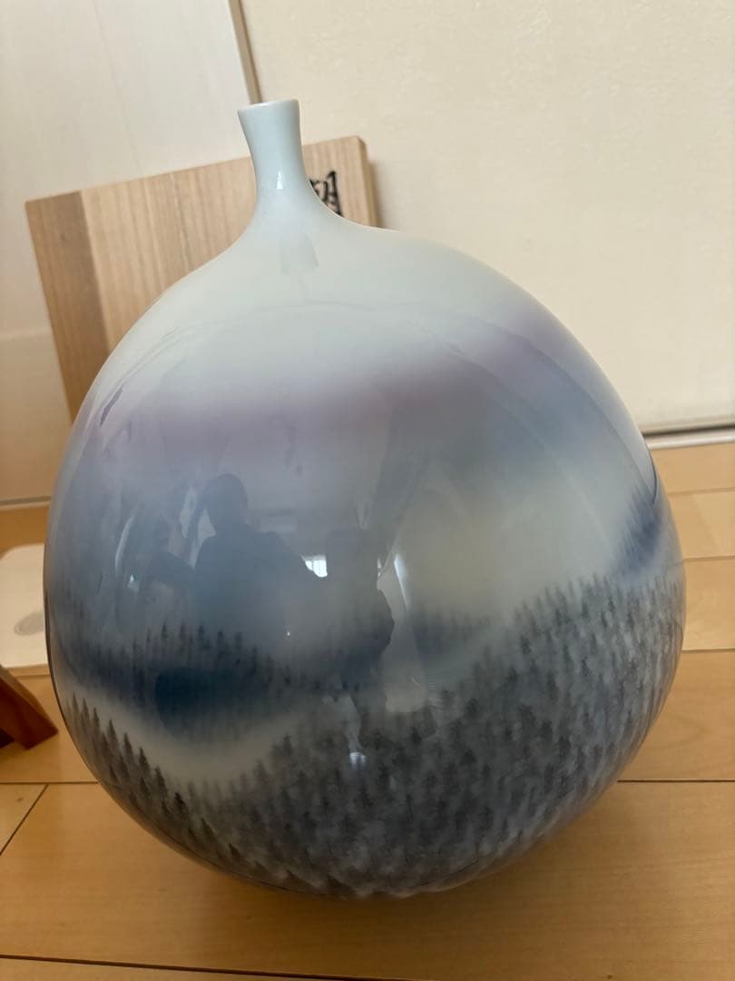 名工】朝日 朱明窯 藤井朱明 有田焼 壺