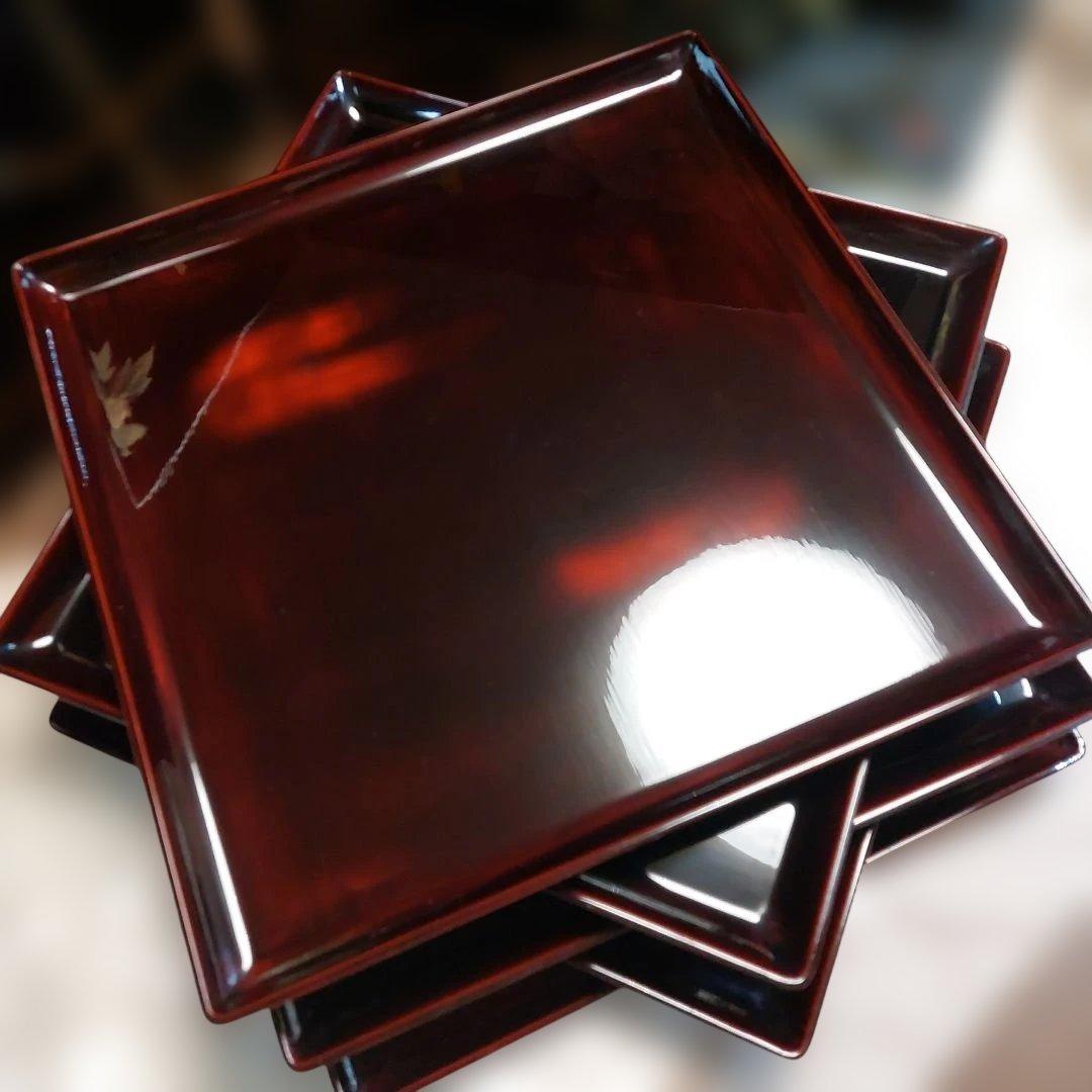 茶道具輪島塗暁四方膳五客