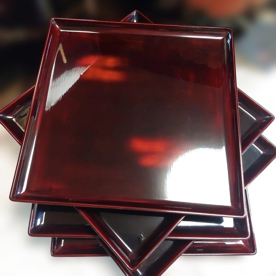 茶道具輪島塗暁四方膳五客