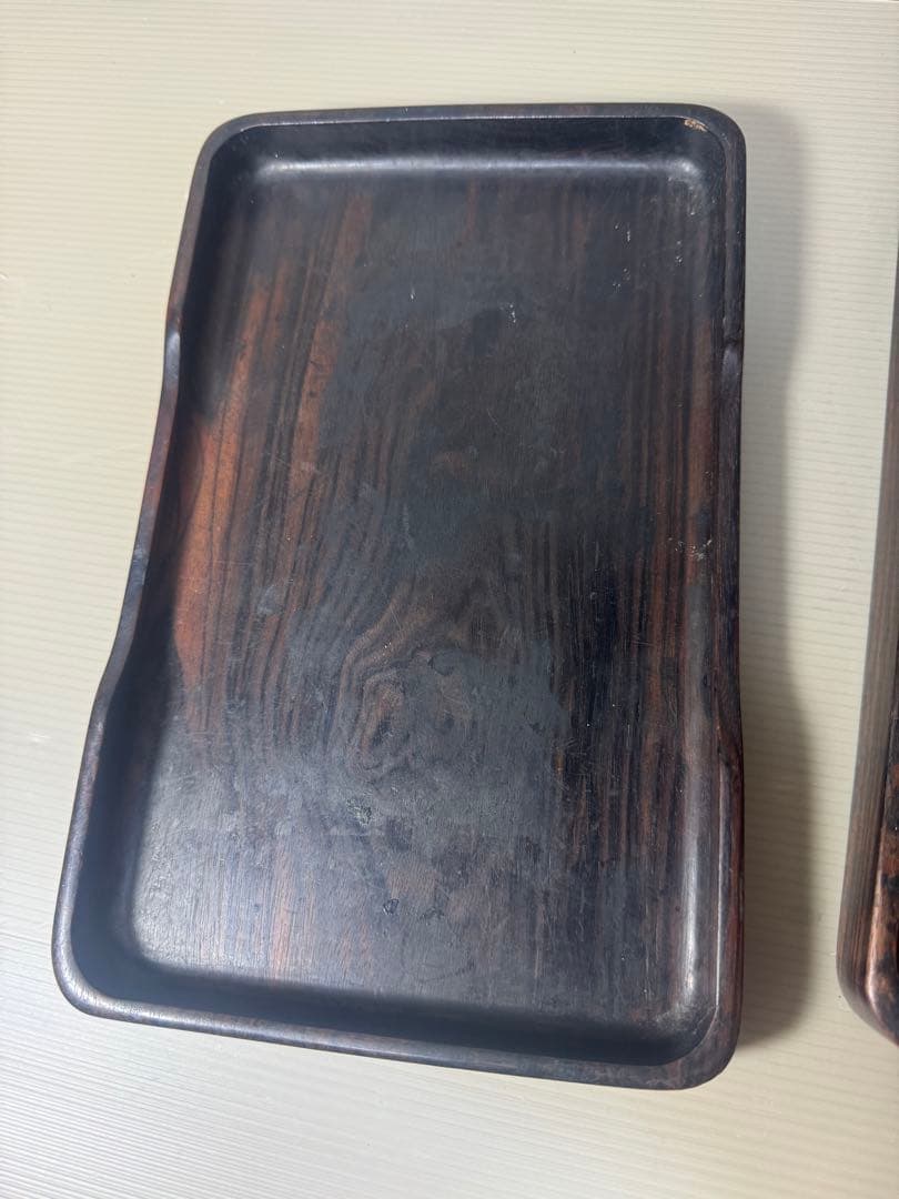 2084 中國古硯老人端硯 文房具 文箱