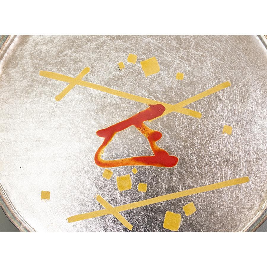 岡本漆専堂 漆園 而妙斎 書付 花押 青漆 折溜 香合 共箱 茶道具