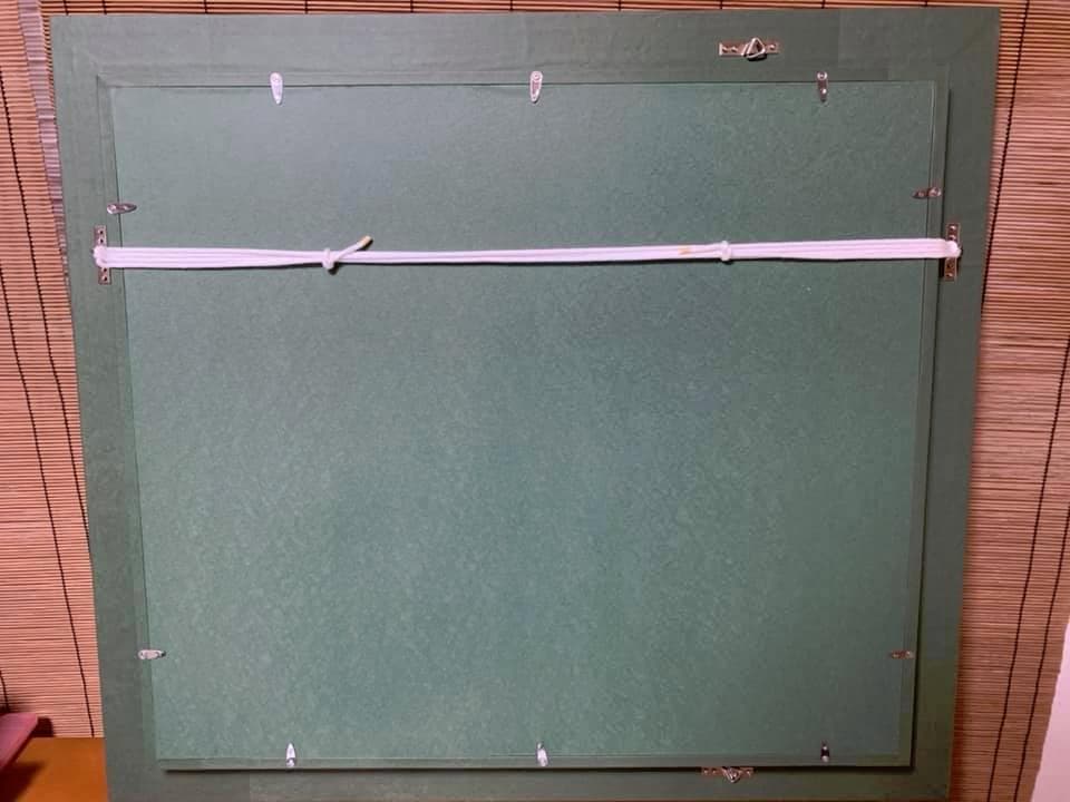 絵画 油絵（キャンバス） 「滝見の老人」 韓国人画家・申 英植 F10号