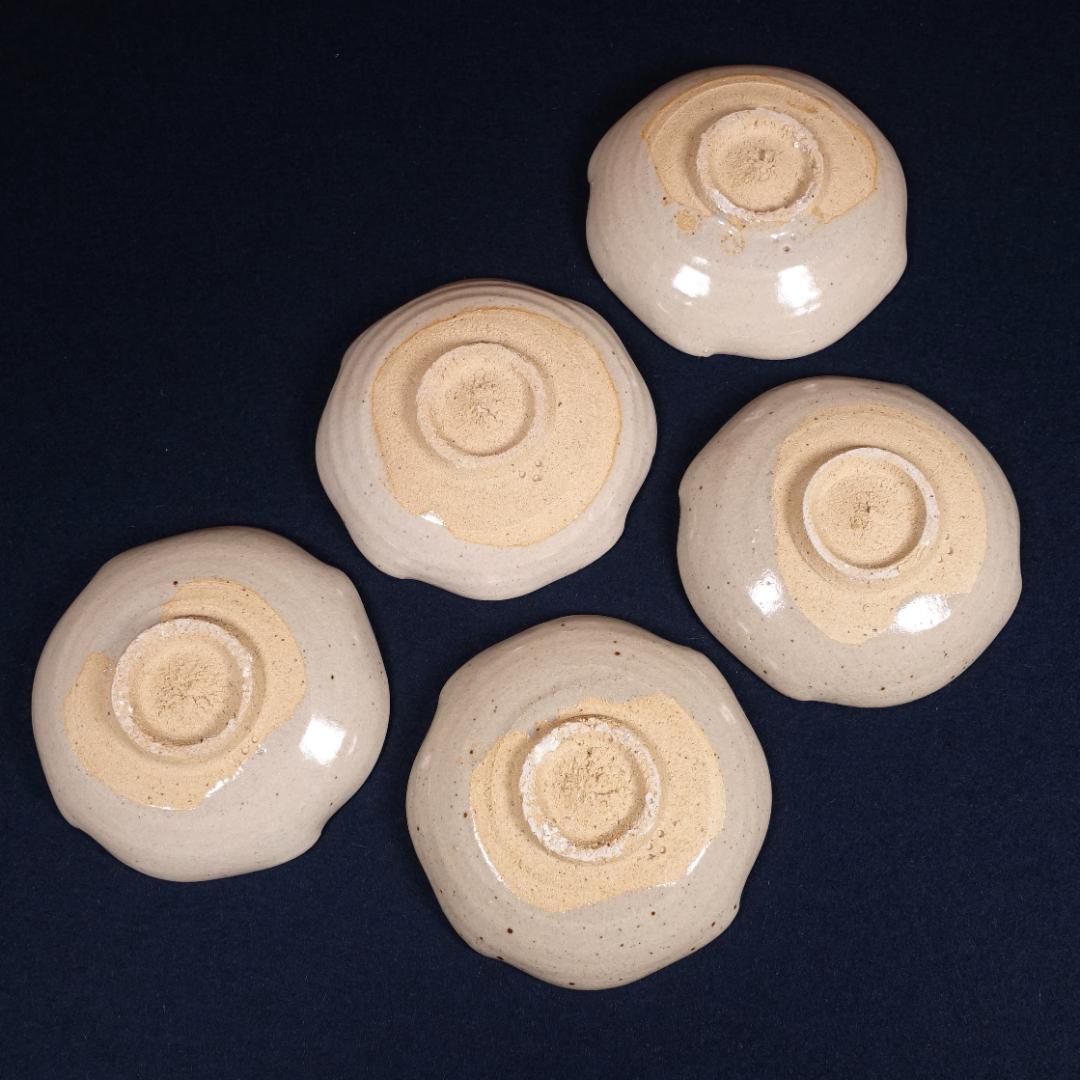 人間国宝 12代 中里太郎右衛門窯 絵唐津 銘々皿 5客 共