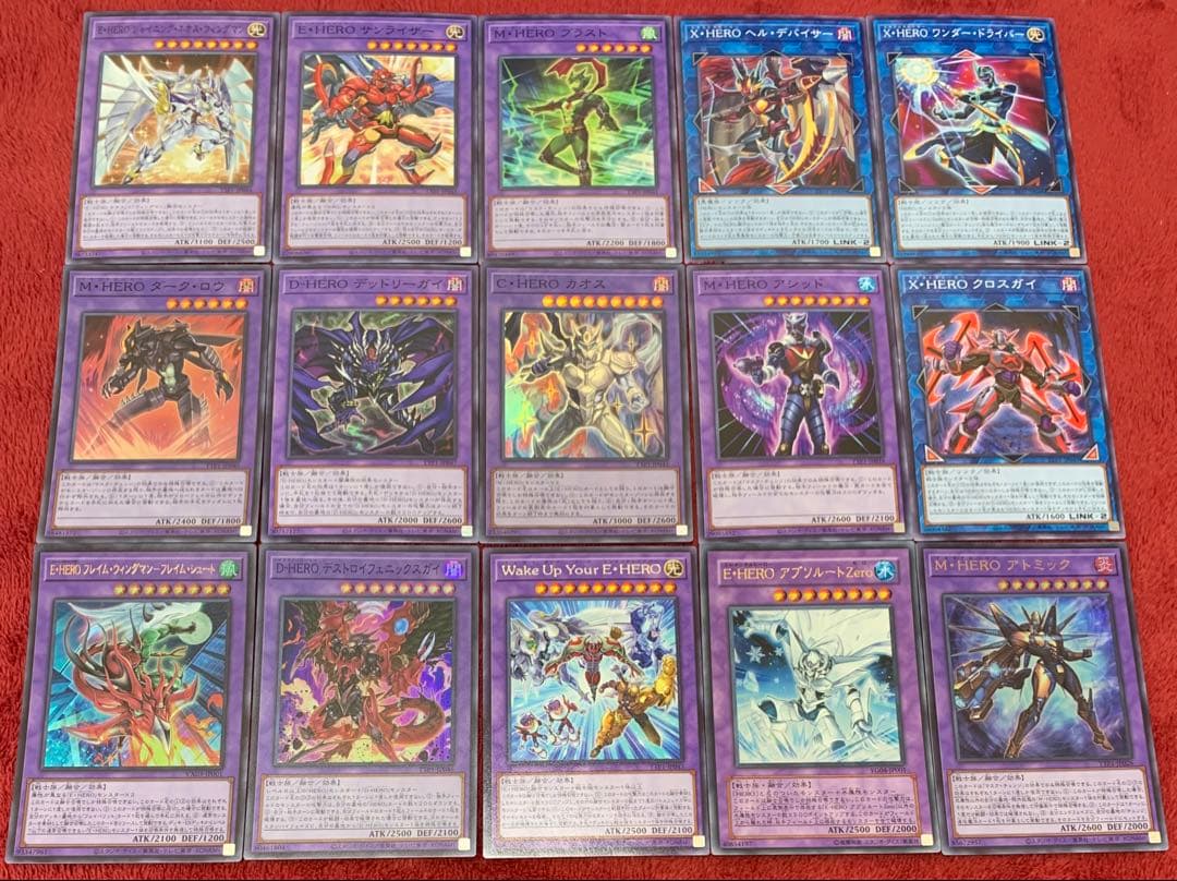 遊戯王　本格構築HEROデッキ40枚＋E X15枚