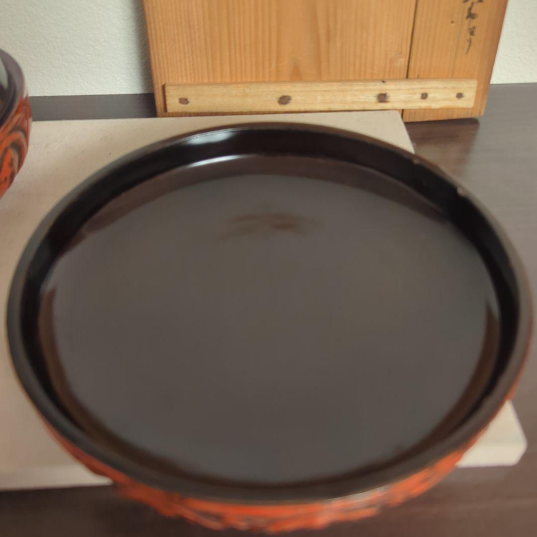 【値下げ】江戸時代　鎌倉彫喰籠　菓子器