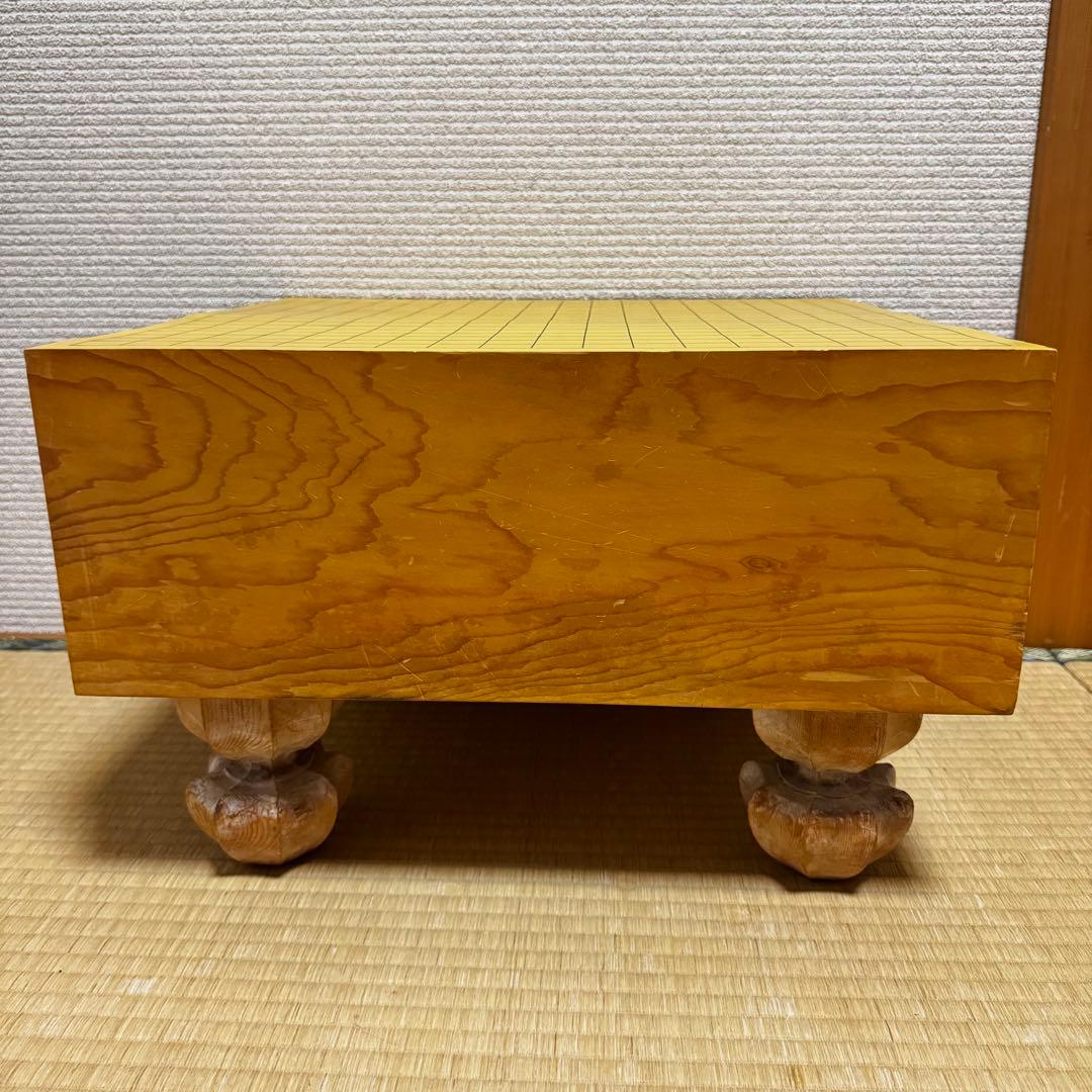 高級　本格派　囲碁盤　碁笥　碁石　脚付き　ヘソ有　新榧　柾目　蛤碁石　那智黒石