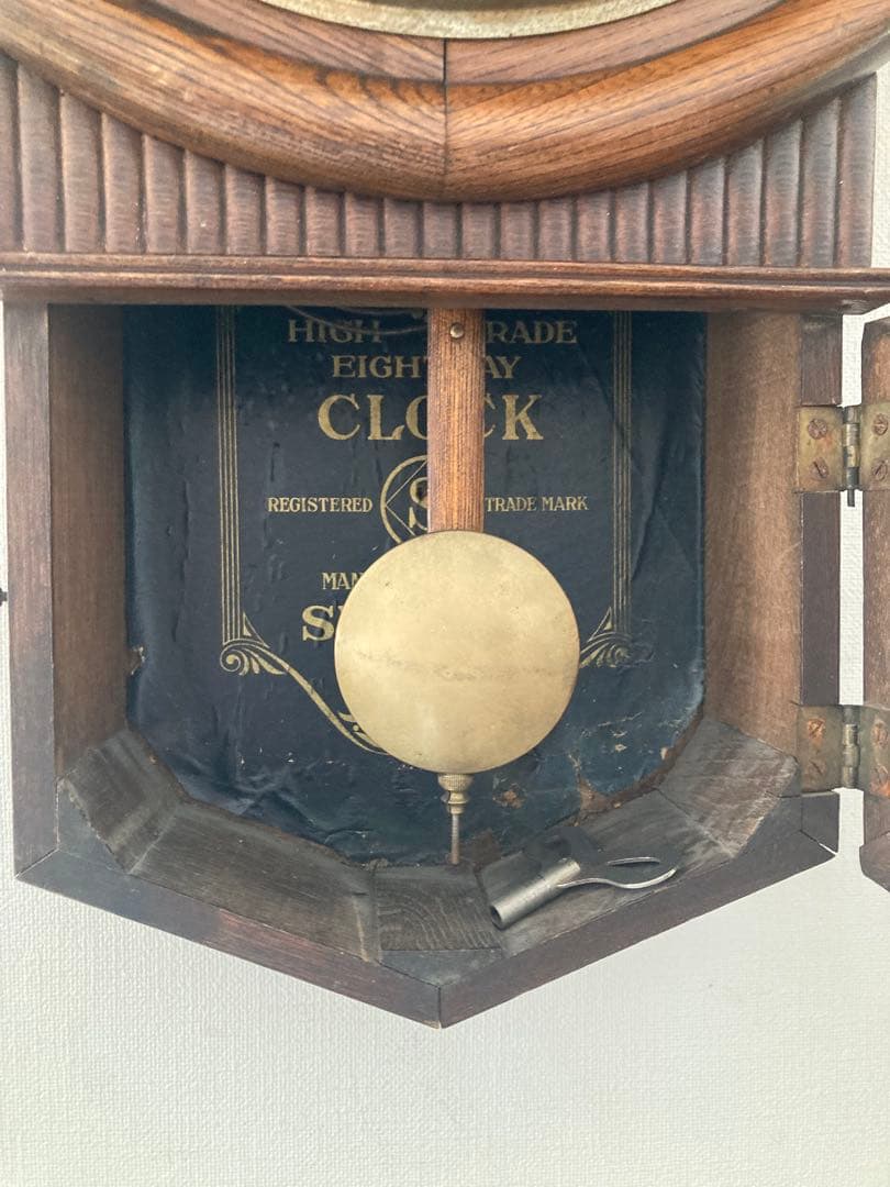 昭和レトロ　精工舎　ゼンマイ式振り子時計 ボンボン時計　稼働品⑤