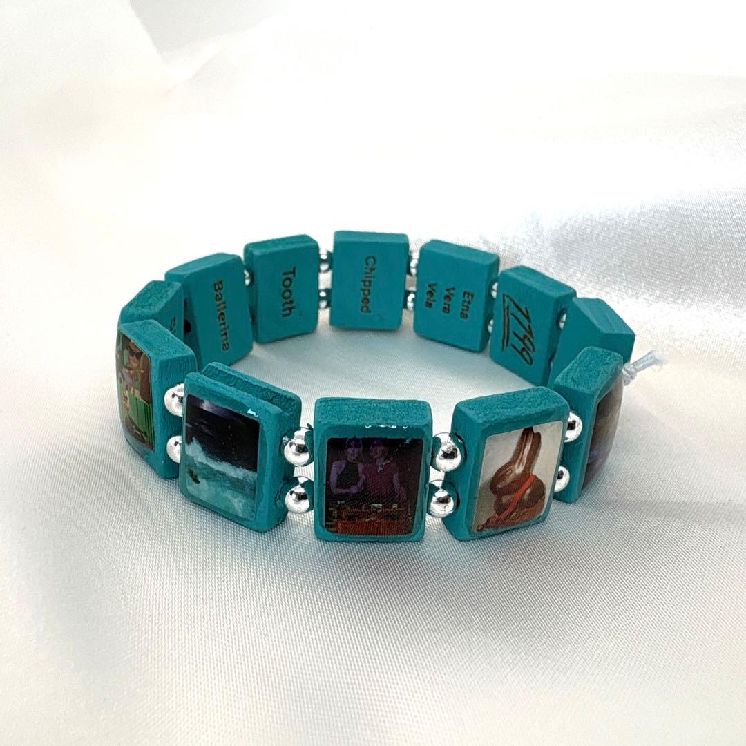 Bazo1199 fakemink ブレスレット ブルー&ピンク