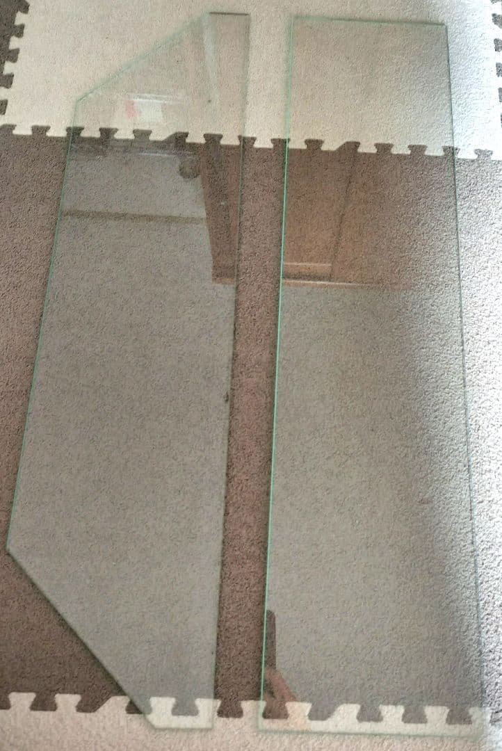 オーバーフロー曲げガラス水槽 濾過槽 セット 排水管付き