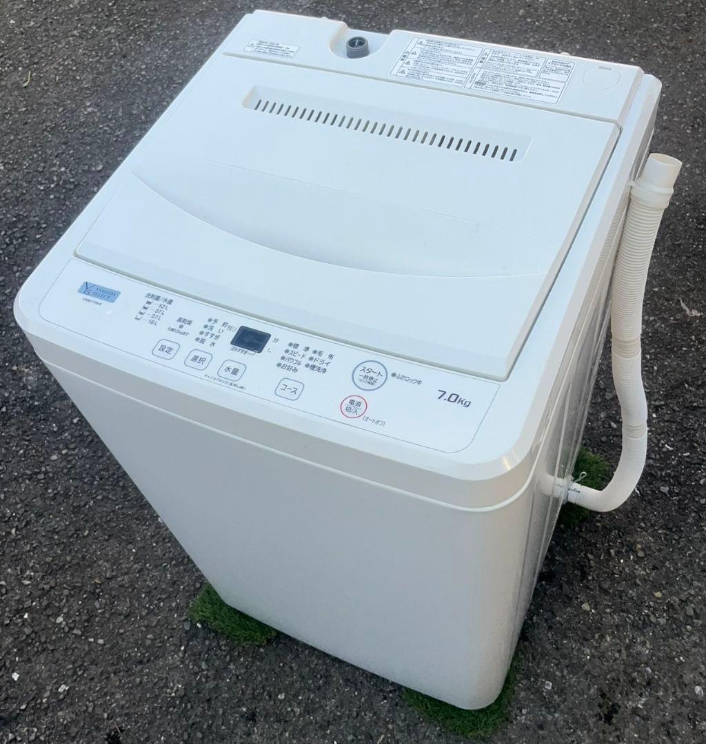 ヤマダ洗濯機 7.0kg パワフル洗浄スピードコース　風乾燥機能付き2021年製