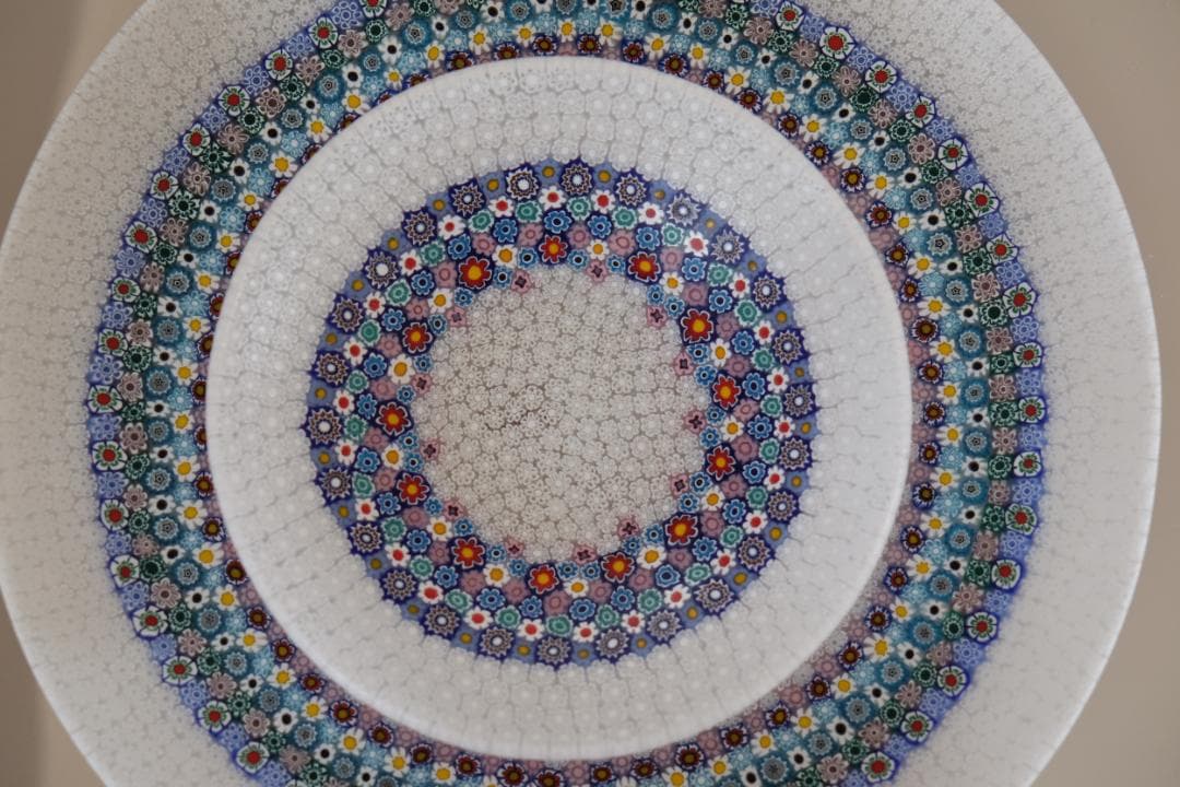 ベネチアンガラス ミルフィオリ 江波冨士子 茶碗 舩木倭帆/黒木国昭