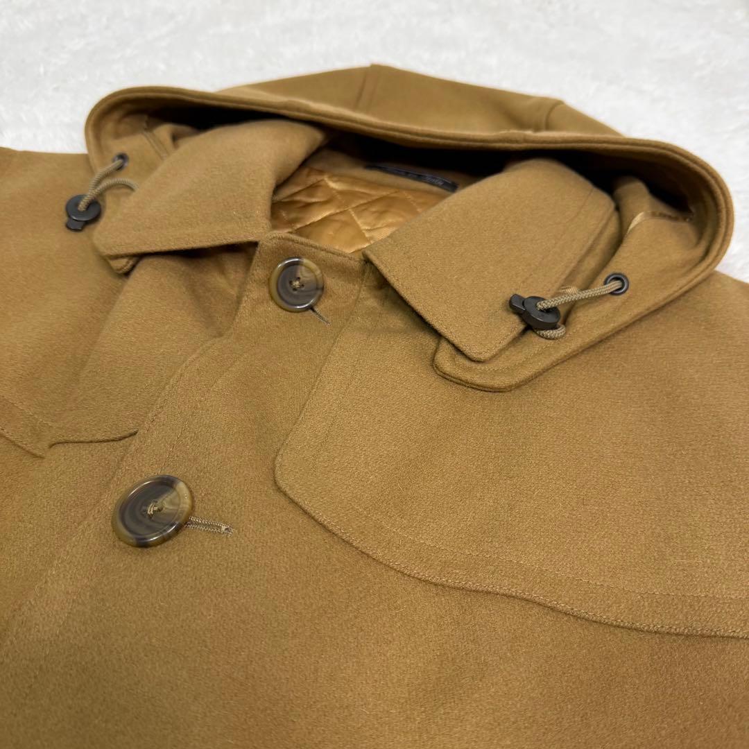 FENDI ロングコート 大きいサイズ XL 取り外しフード付き ウール