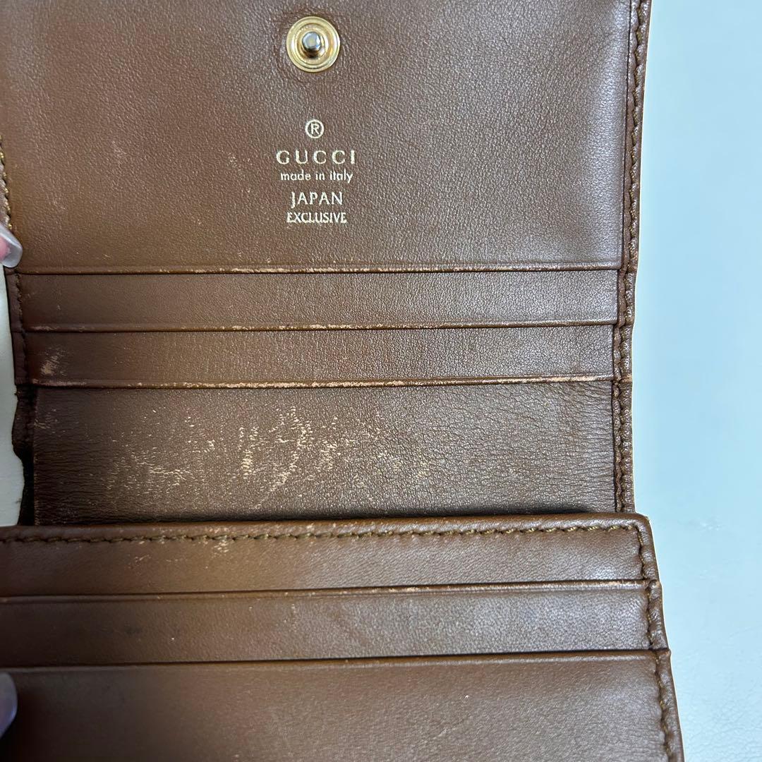 GUCCI 蝶刺繍 二つ折り財布 日本限定 レア ウォレット バタフライ