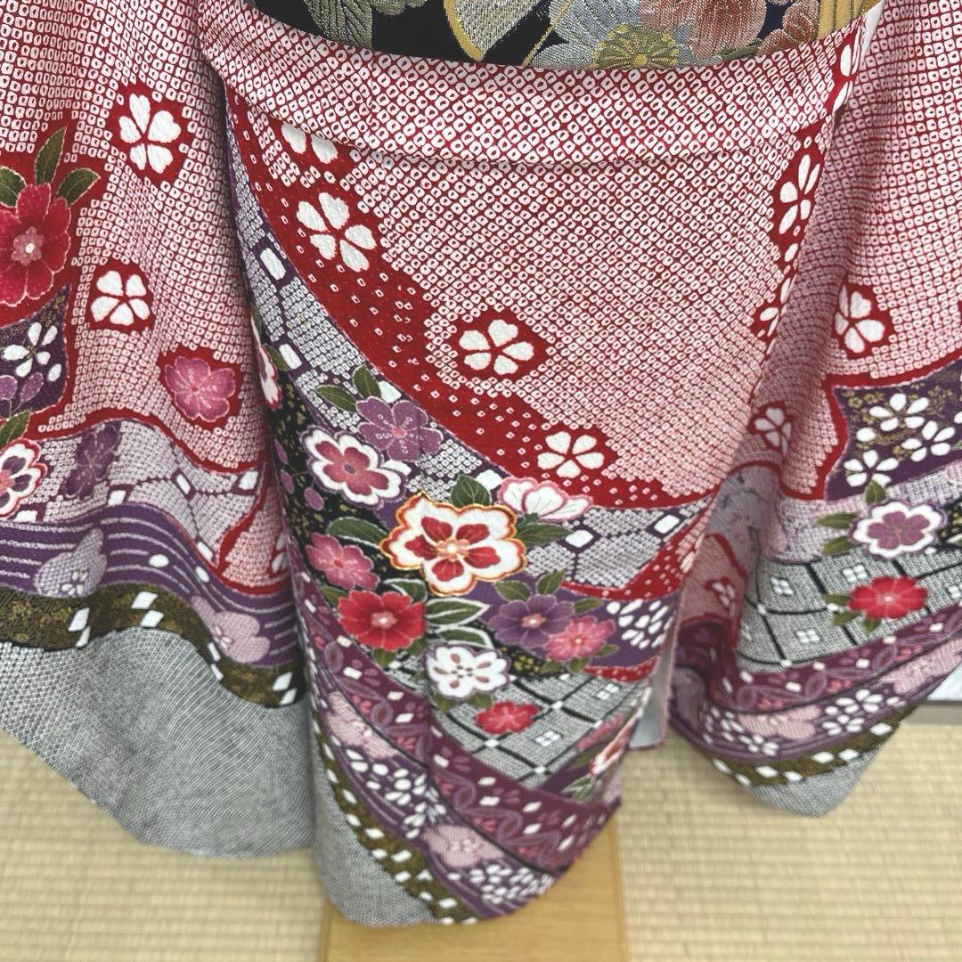 正絹 振袖 長襦袢セット古典柄熨斗模様トールサイズ ☆トールサイズ