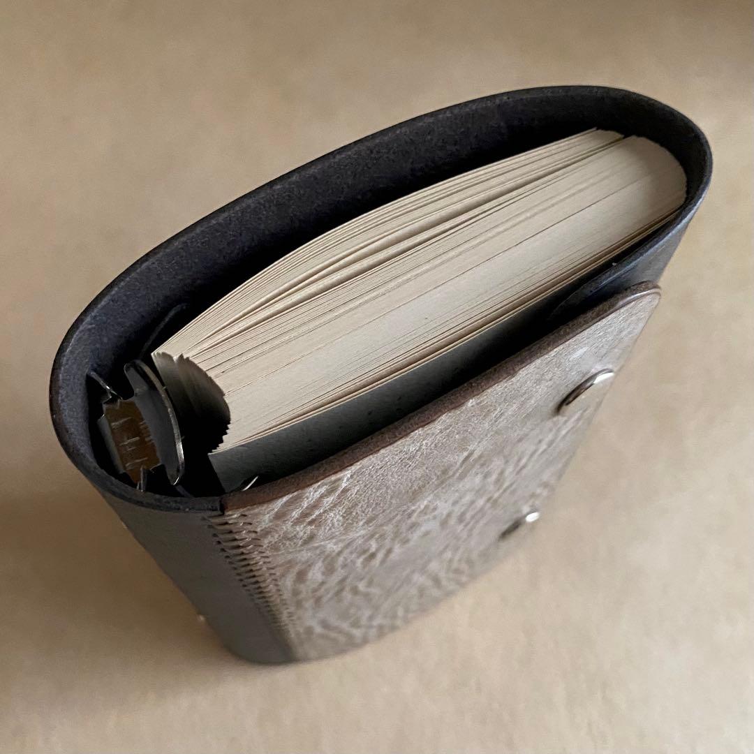 自由手帳 ミニ6 グレー×ネイビー