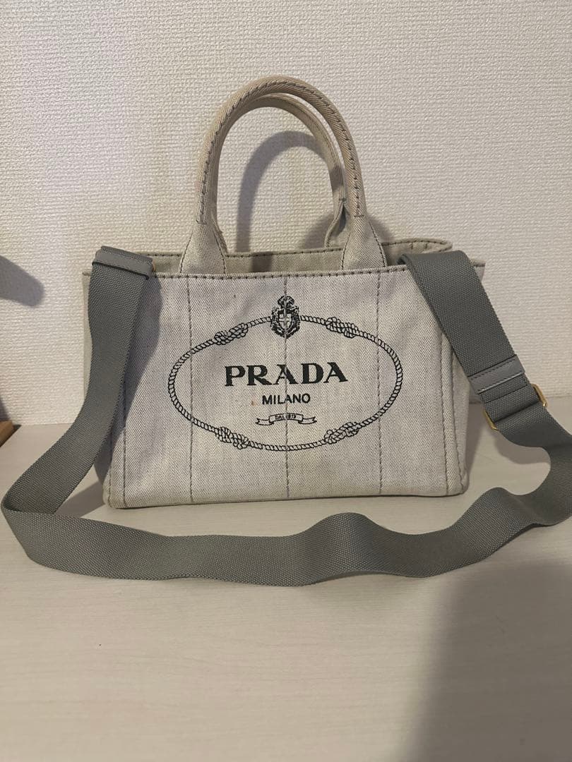 PRADA プラダ 2WAY デニム生地ショルダーバッグ