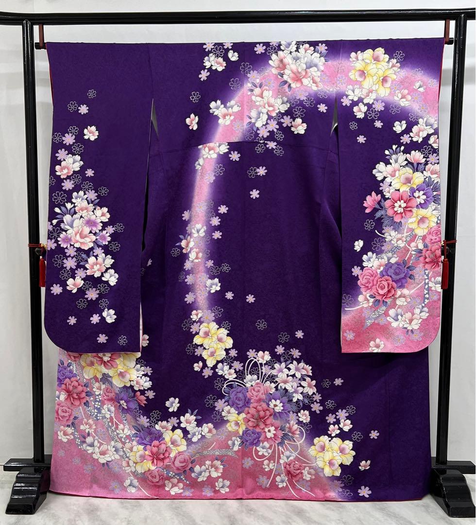 振り袖 フルセット 長襦袢付 成人式 振袖 金彩加工 刺繍入り 金通し