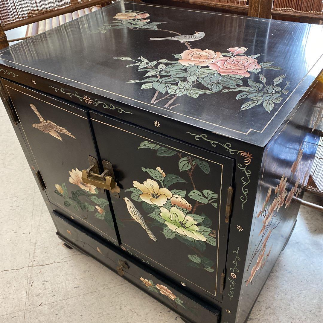 ☆中国家具 チェスト 花鳥図 GMIH192○中国家具 李朝家具 チェスト 花鳥図