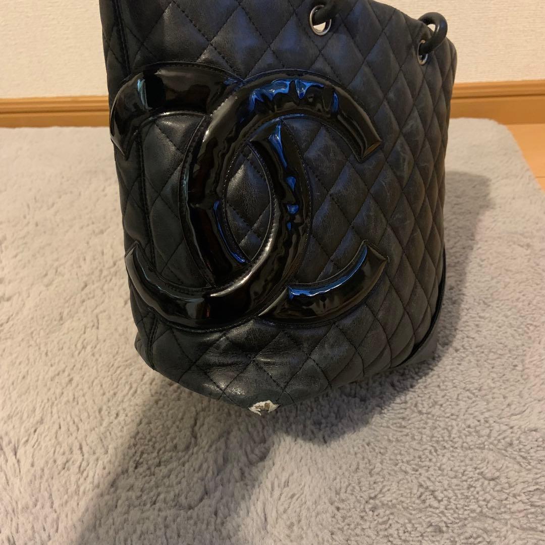 CHANEL ブラック キルティング ハンドバッグ