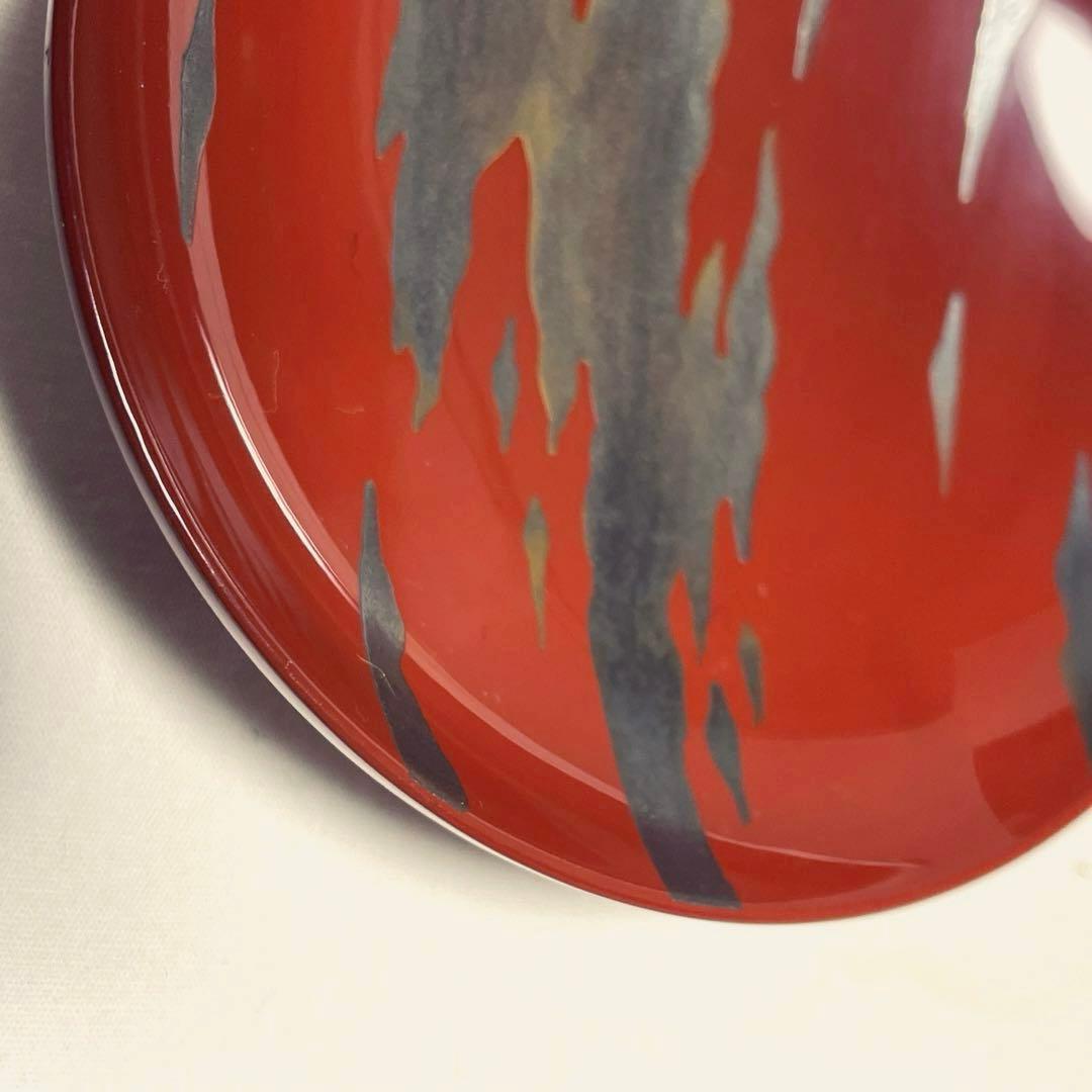 川端近左作　朱塗　蒔絵　雲　盃　漆匠　近左　共箱　茶道具　表千家