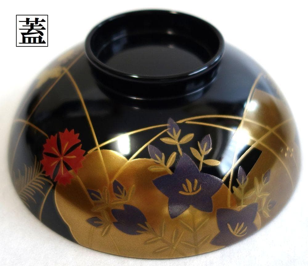 輪島塗 秋草 蒔絵 吸物椀 ５客