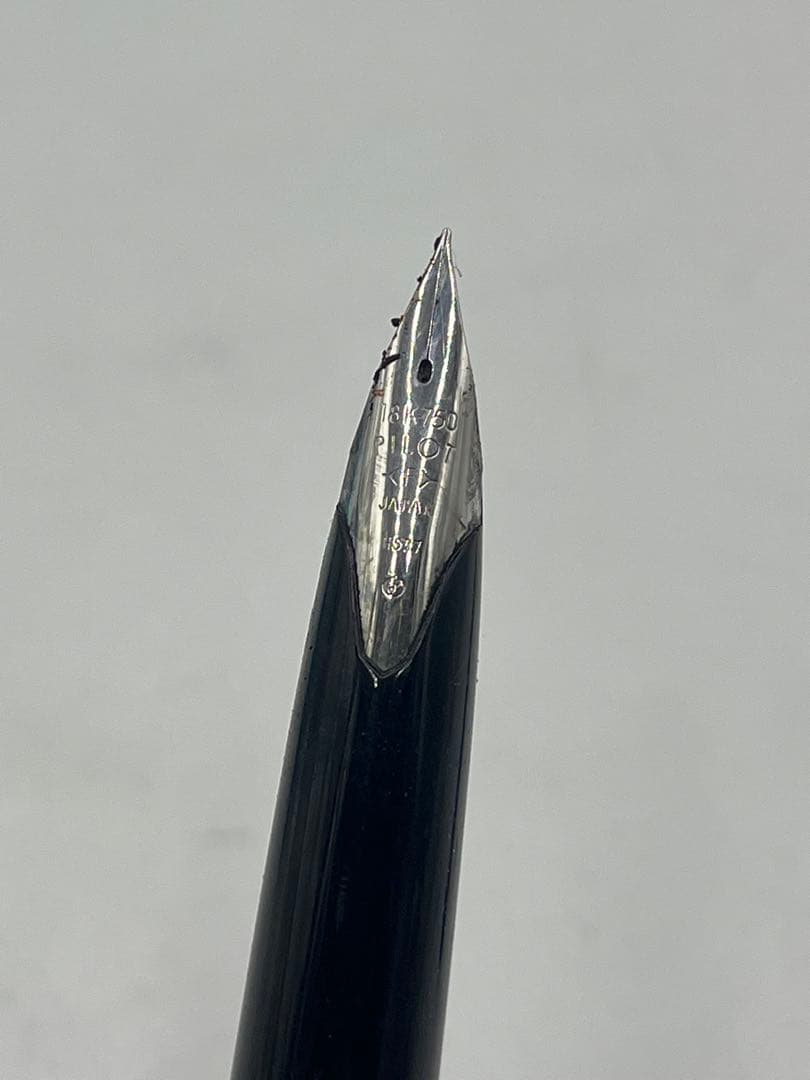 パイロット エリート 格子柄 万年筆　18K 750 F ヴィンテージ