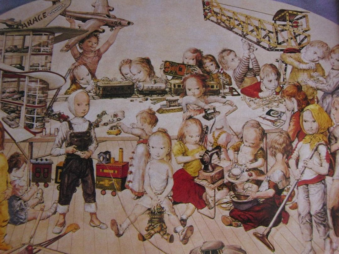 藤田嗣治、「Age Mecanique」、希少画集の額装画、人気作品