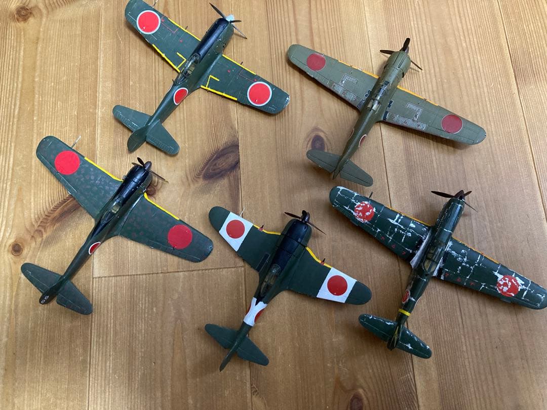 【パイロット付5機セット・塗装済み完成品】1/72 日本陸軍一〜五式戦闘機セット
