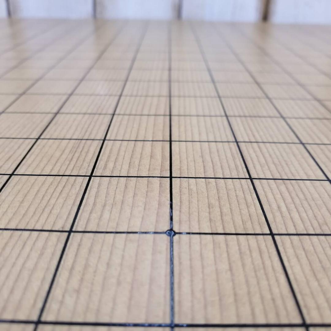 碁盤　囲碁　脚付き　ヘソあり　約20.5×45.7×42.2cm　覆い付属