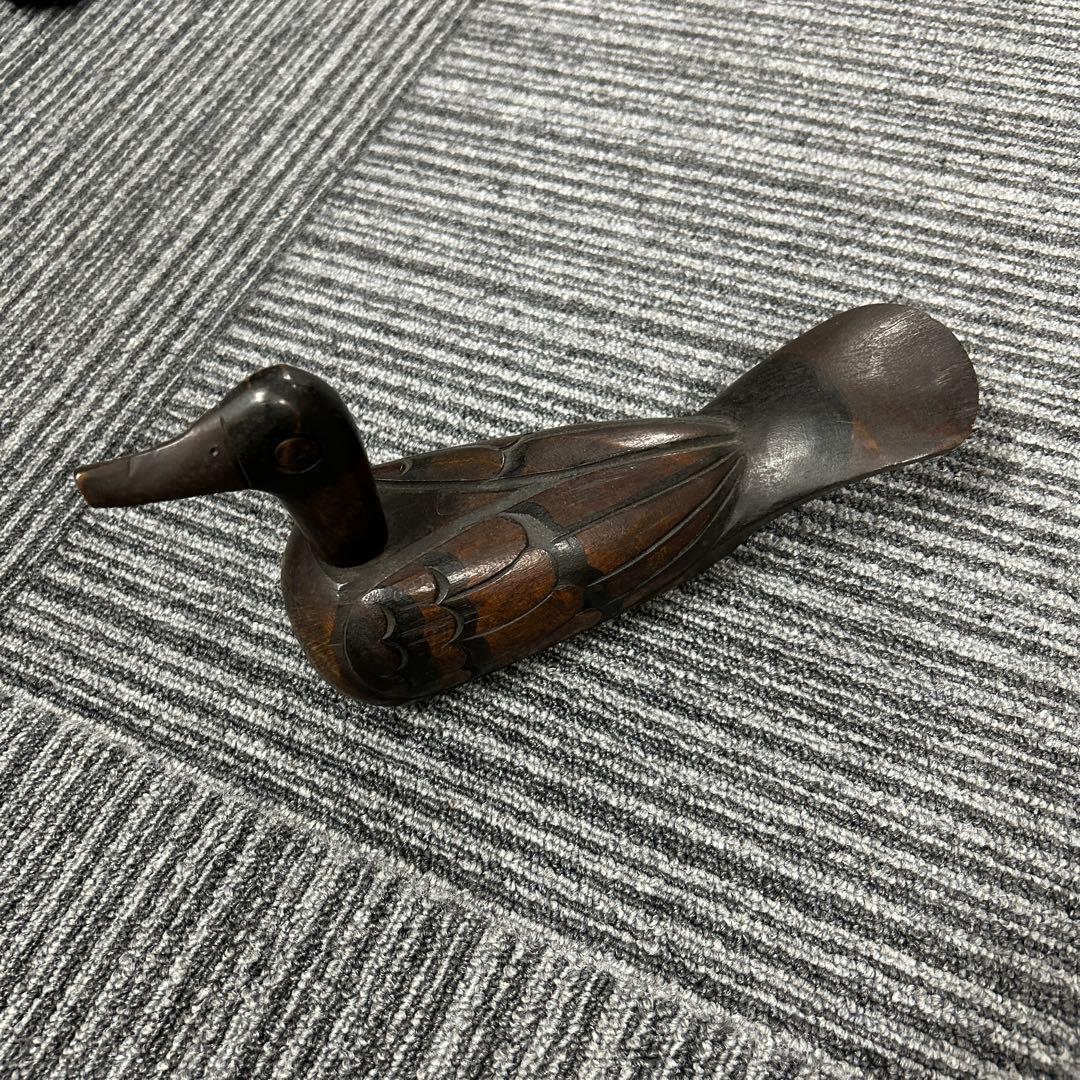 朝鮮美術 李朝 木雁 置物 デコイ 李朝 木彫鴨 木雁 キロギ デコイ 27cm 0049 - メルカリ