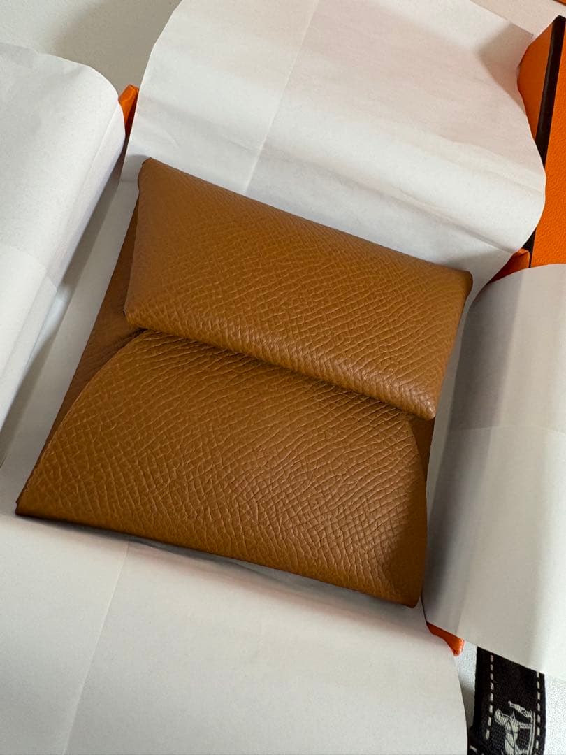 エルメス　未使用バスティア　ケース　ゴールド