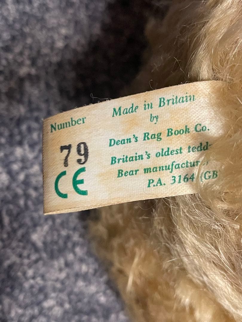 イギリス アンティーク テディベア ぬいぐるみ Deans シリアルナンバー