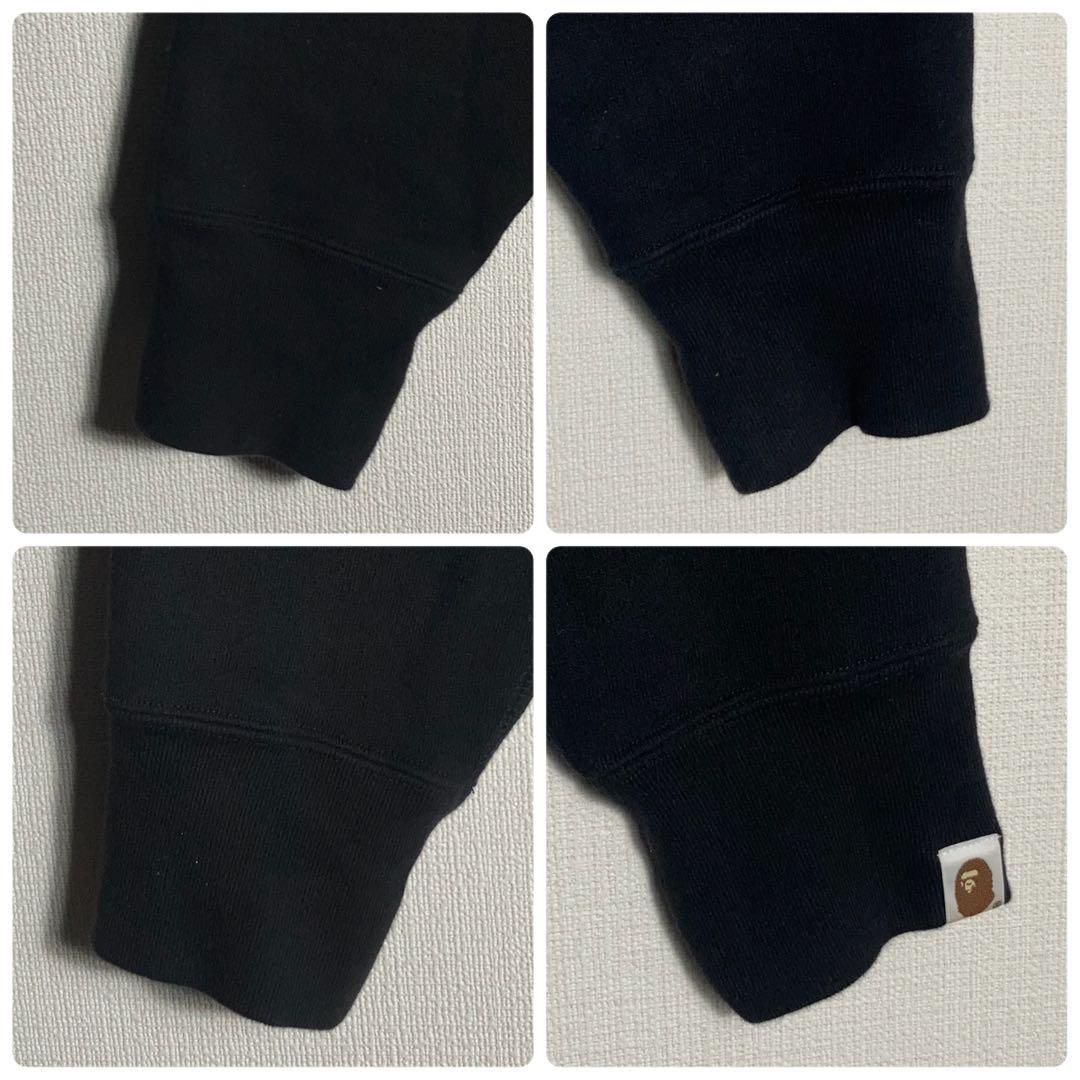 【美品】A Bathing Ape フルジップパーカー ビッグロゴ 黒 L.