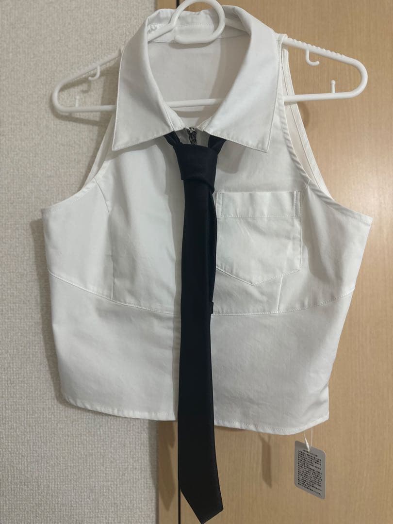 トップス THEREDTHREAD S tie shirt cropped