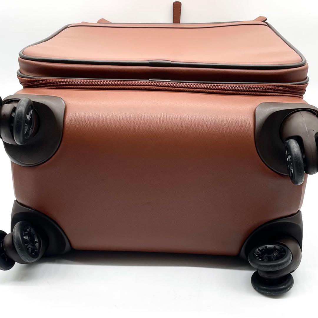 極美品】コーチ キャリーケース レザー スーツケース 南京錠 ポーチ付 茶