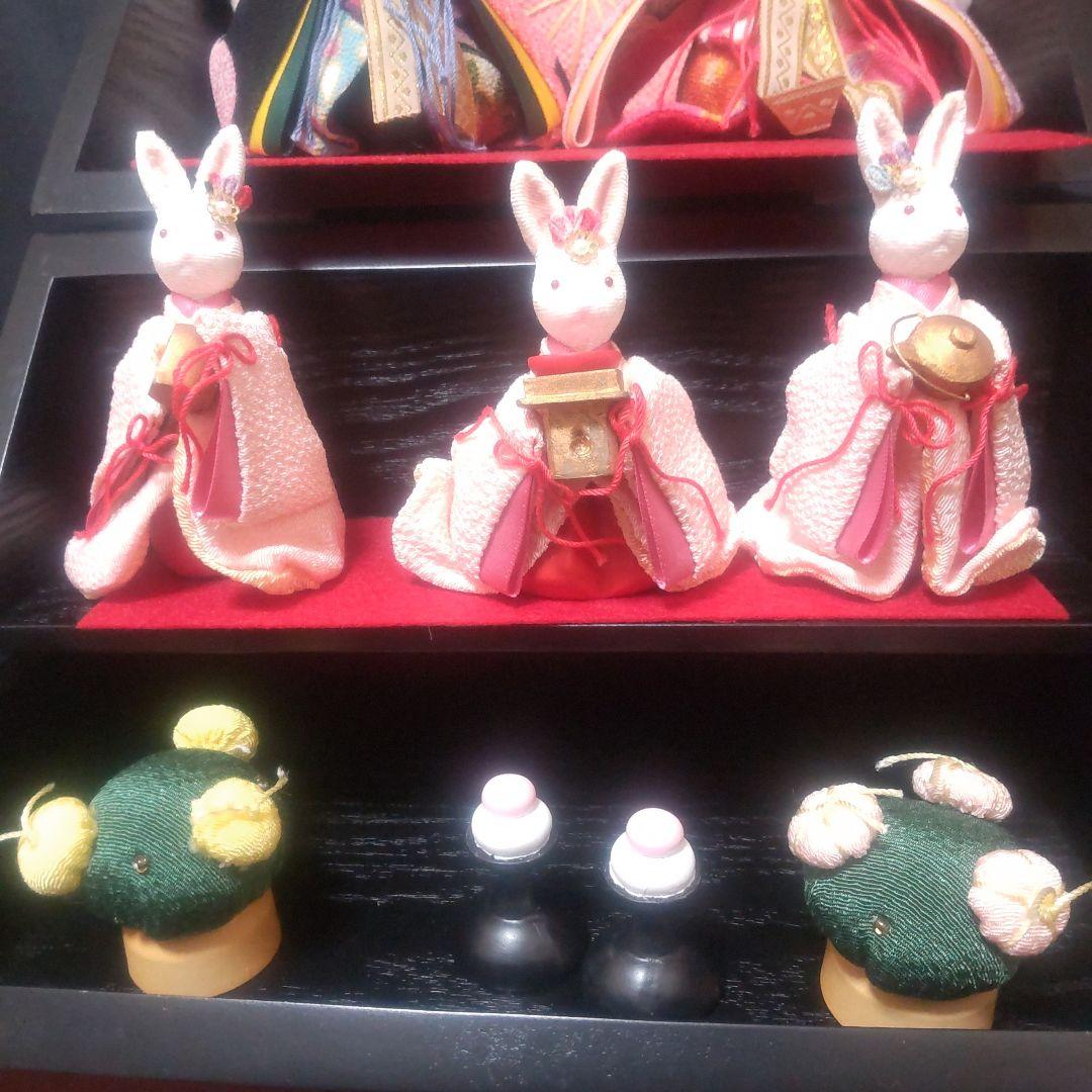 雛人形 ひな祭り 桃の節句 うさぎ ちりめん 新品未使用