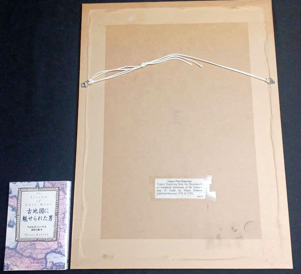 額装品 古典版画 18世紀 ディドロー 百科全書 「銅版印刷」 極美品